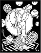 Coloring Board: Tennis Player