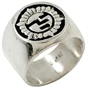 Inlayed Native Sun - Sterling Silver Ring