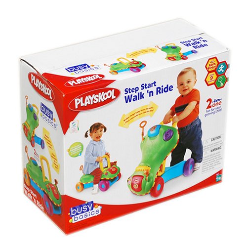 Hasbro Playskool 2-in-1 Sturdy Stable Step Start Walk 'N Ride