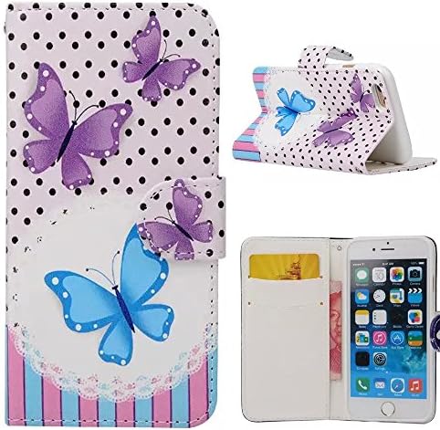 iPhone 6S Plus Leather Case,iPhone 6S Plus Wallet Case,iPhone 6 Case Leather,Leopardcases Wallet Style Leather Case Cover for iPhone 6/6D 5.5 inch #06