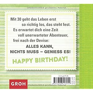 30 werden ist schrecklich abenteuerlich