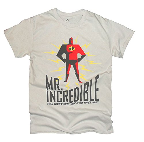 The Incredibles When Danger Calls Mens Light Grey T-Shirt