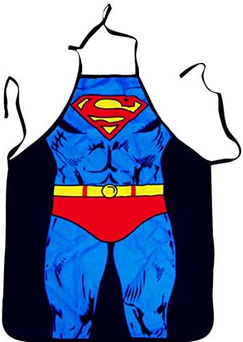 Superman V 2.0! Thicker, More Luxurious. Flirty Hot Cute Cooking Apron for Kitchen &amp; BBQ. Lovely Funny &amp; Fashion With Anime Cartoon. A Great Novelty Gifts For Men and Women. (Superman)