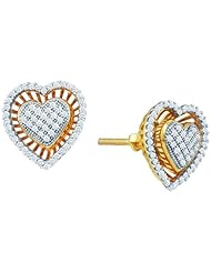 0.30CT-DIA MICRO-PAVE HEART EARRING