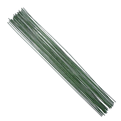 Decora 18 gauge dark green floral wire 16 inch,50/packa…