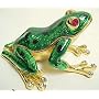 Awesome Tree Frog Jewelled Trinket Box Jewelry Crystal