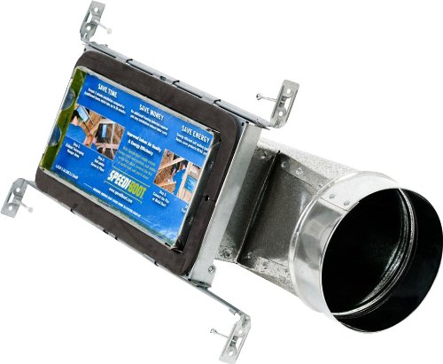 Speedi-Boot SBH-484 EB 4-Inch Width by 8-Inch Length to 4-Inch Diameter Torpedo End Register Vent Boot with Adjustable Hangers