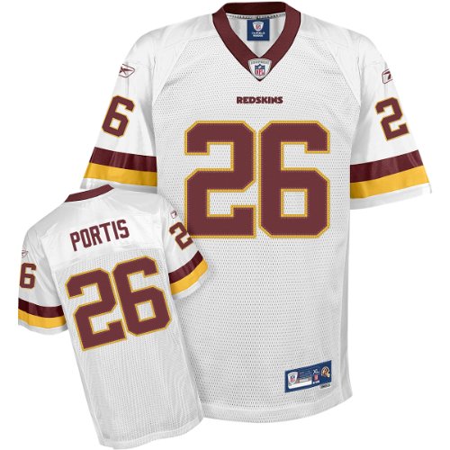 Clinton Portis White Reebok NFL Premier Washington Redskins Jersey - X-Large