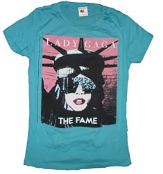 LADY GAGA SHIRTS - LADY GAGA T-SHIRTS - LADY LIBERTY- FAME SHIRT - JUNIORS GAGA SHIRT