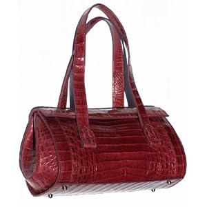 Byron Crocodile Day into Evening Bag, Magenta