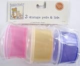 3 Storage Containers & Lids, Pink