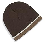 Beechfield two tone beanie hat Chocolate-Mocha-Natural