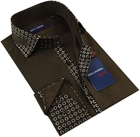 Max Lauren Brown and Floral Button Down Shirt