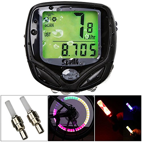KevenAnna Multi Functional Bike Computer, Original Wireless Bike Speedometer,Bicycle Odometer Cycling With 2 Wheels Lights