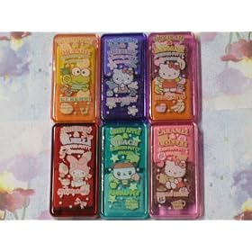 Authentic Hello Kitty & Friends Japanese Food Scented Silly Putty Erasers (Sanrio/Nakajima, Japan) 6 Pieces Set.
