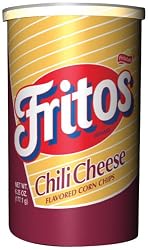 Fritos Corn Chips, Chili Cheeze, 5.5-Ounce Canisters (Pack of 12)
