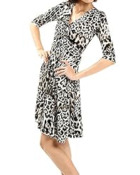 Leopard Print Wrap  Dress