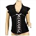 Plus Size Sexy Black Pink Lace Corset Top - 2X