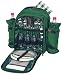 Picknickrucksack Multistar der grüne Rucksack für das Picknick 31-tlg mit Tellern, Besteck, Bechern