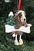 Basset Hound Dangling/Wobbly Leg Christmas Ornament
