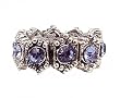 Ring - R15 - Swarovski (tm) Crystal Stretch - Size Med. ~ Tanzanite (Purple-Blue)