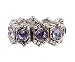 Ring - R15 - Swarovski (tm) Crystal Stretch - Size Med. ~ Tanzanite (Purple-Blue)