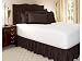 Queen Brown Poly/Cotton Ruffled Bedskirt, 14
