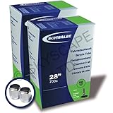 2 x Schwalbe Inner Tubes - 700 x 28-45C (28, 30, 32, 35, 38, 40, 41, 43, 45, 38B) / (28" x 1.20, 1.50, 1.60, 1.75, 1 1/8, 1 1/4, 1 3/8, 1 5/8) - Schrader/Auto Valve - PAIR - FREE SHIPPING! FREE VALVE CAP UPGRADE WORTH $4.99! [No. AV17]