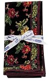 April Cornell Holiday Napkin, Set of 4, Chianti Black