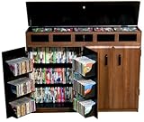 IMAGE OF Venture Horizon 2362 Double Media Storage Cabinet with Top Load Storage - Walnut