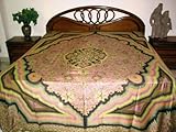 Indian Bedding- Pashmina Jamavar Fuschia Pink Reversible Bedspreads Throw B ....