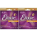 Elixir Nanoweb AR フォスファーブロンズ弦 Extra Light×2セット #16002 アコースティックギター弦