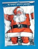 Kitchen & Housewares : Plastic Santa Sacks 51cm X 71cm 10/Pk (7148)