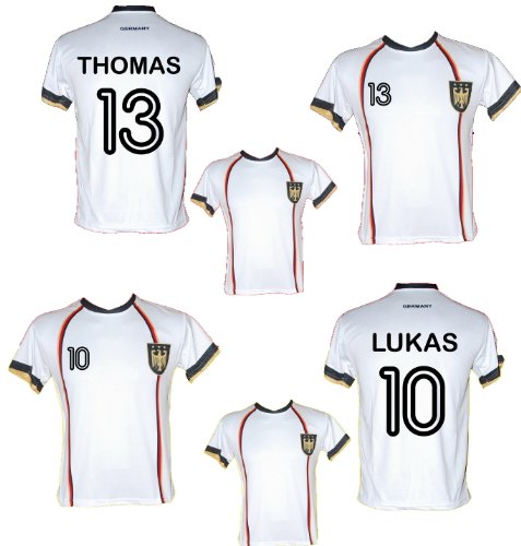 Deutschland Trikot “Modell V522″-Wunschnamen+Zahl gratis dabei-Größen: 110-116-122-128-134-140-146-152-158-S-M (134)