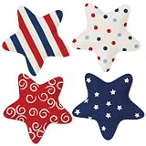 Boston Warehouse Flags Flying Star Shaped Plate, Set of 4