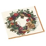 Caspari Fruit Wreath Set of 20 Paper Cocktail Napkins by Caspari