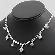 Sterling Silver Necklaces - Length: 16,18" (adjustable), Height: 12mm
