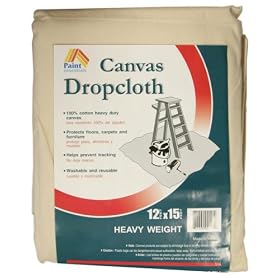 Galaxy Products HW1215 Paint Essentials 12-by-15-Foot Canvas Drop Cloth by Galaxy Products