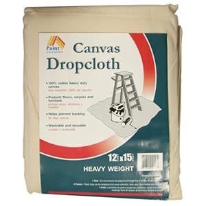 Paint Essentials 12-Feet x 15-Feet Canvas Drop Cloth HW1215 Paint Essentials 12-Feet x 15-Feet Canvas Drop Cloth HW1215