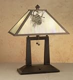20H Oblong Pine Cone Desk Lamp