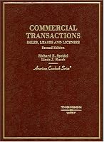 Commercial Transactions: Sales, Leases, And Licenses (American Casebook)