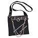 HB-012-1, Blk Canvas W/Blk Zippers Shoulder Bag