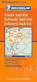 Michelin Map 553 Regional. Suisse Sud-Est, Schweiz Sud-Ost, Svizzera Sud-Est
