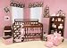 13 Pcs Blossoms Trend Lab Pink & Brown Crib Bedding Set Nursery Ensemble Complete