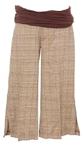 Lauren Kiyomi Plaid Crop Maternity Pants, XS