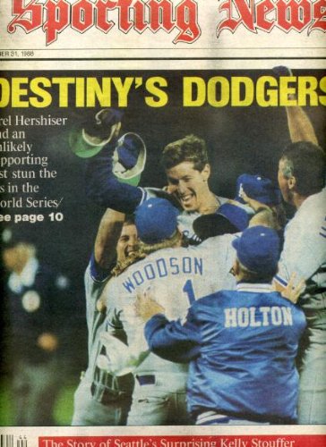 Sporting News October 31 1988 Orel Hershiser/Los Angeles Dodgers Win World Series Cover, Michigan Wolverines Football