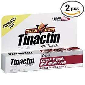 Click here to buy Tinactin Antifungal Cream for Athlete's Foot, 1-Ounce Tubes (Pack of 2) by Tinactin.