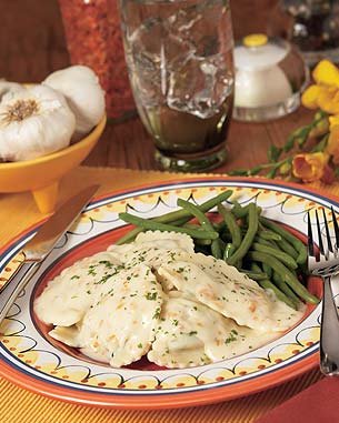 Home Bistro Artichoke Ravioli with Garlic Alfredo Sauce by Home Bistro