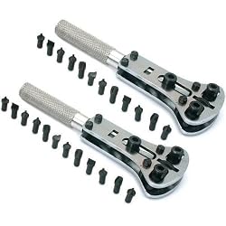 2 Watch Case Opener Screw Back Remover Wrench Tools