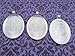 10 CleverDelights Oval Pendant Trays - Shimmering Silver Color - 30 x 40 mm - Pendant Blanks Cameo Bezel Cabochon Settings - 30x40mm
